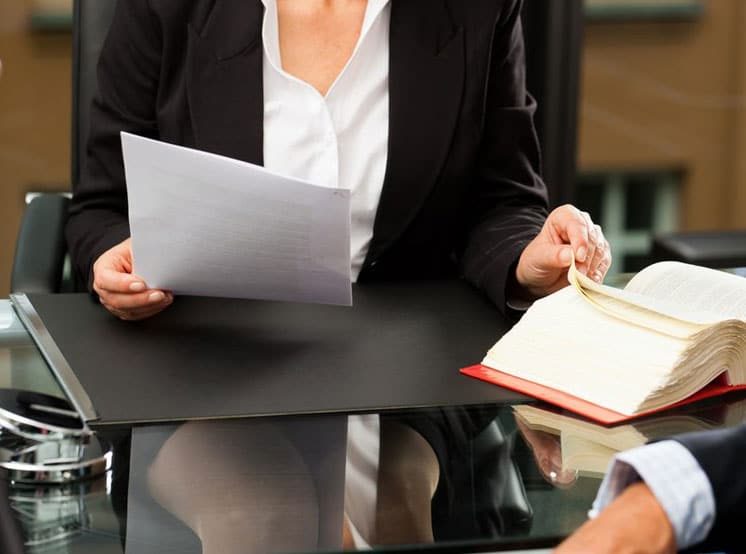Female Lawyer Counseling Her Client In Her Office — Dispute Resolution in Port Macquarie, NSW